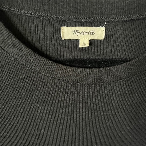 Madewell plain ribbed black long sleeve - Picture 2 of 4